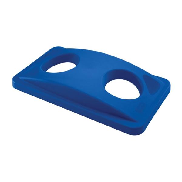 Lid Can Slim Jim Resin Blue Rectangle 4/Pk